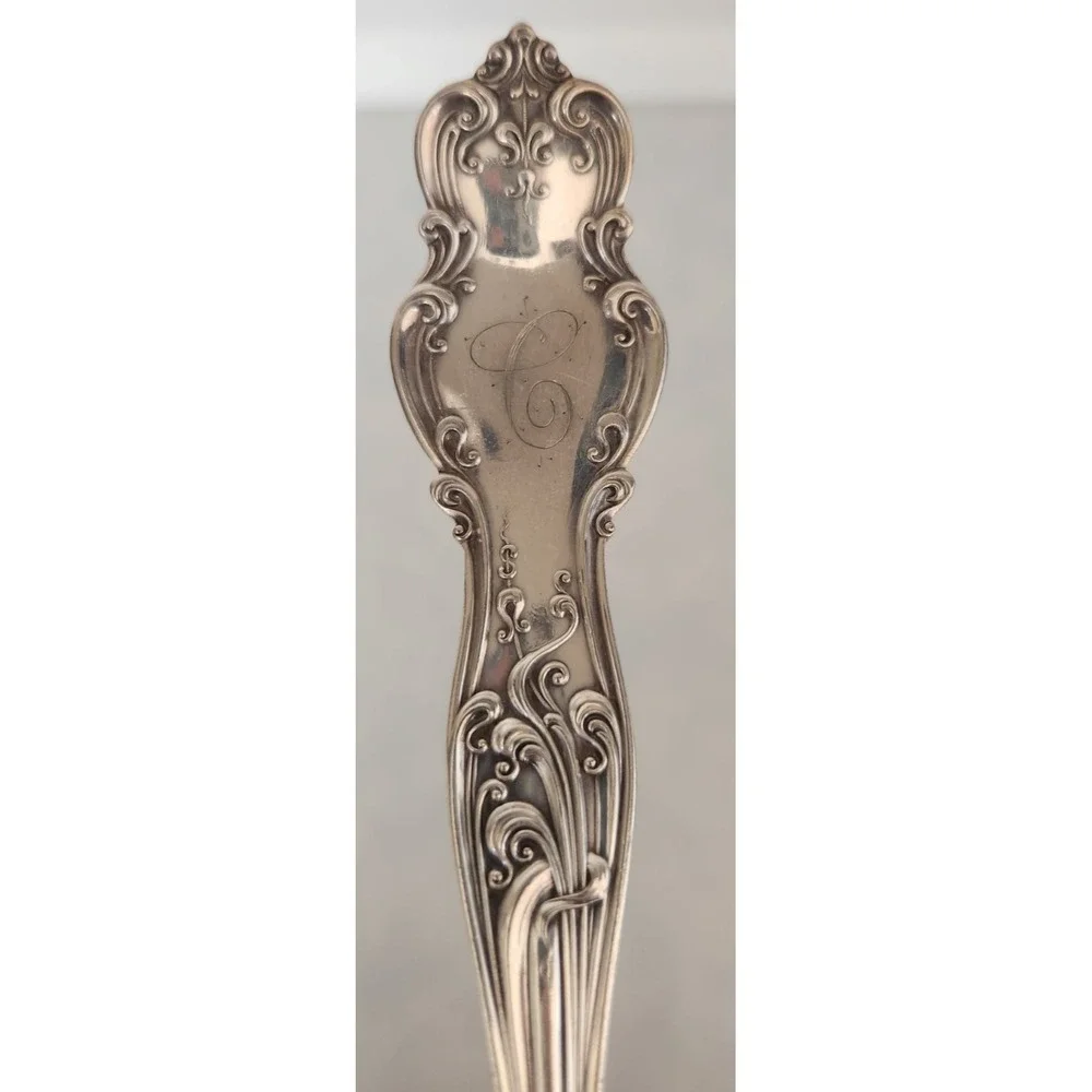 BEAUTIFUL ANTIQUE SOUP PUNCH LADLE SILVER ELEGANT & UNIQUE Rogers Hamilton 1890s